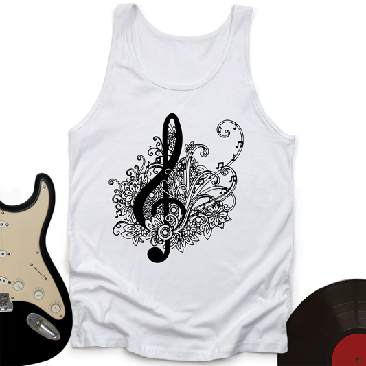 Mandala Music Note Tank Top
