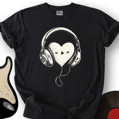 Heart in Headphones T-Shirt