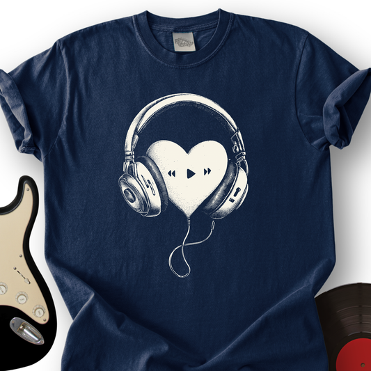 Heart in Headphones T-Shirt