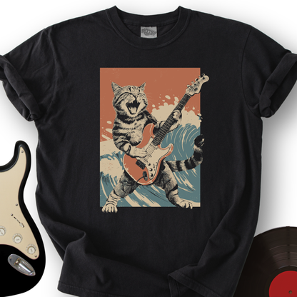 Cat Guitar Poster T-Shirt