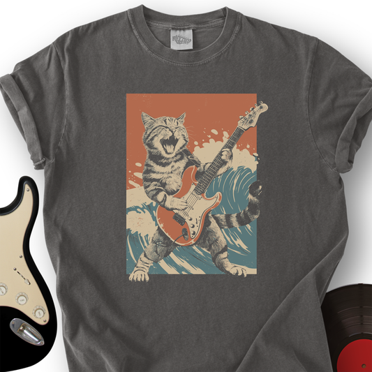 Cat Guitar Poster T-Shirt