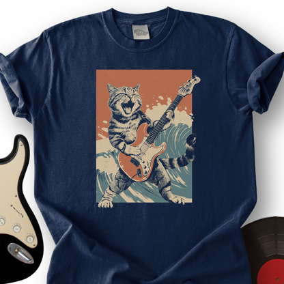 Cat Guitar Poster T-Shirt