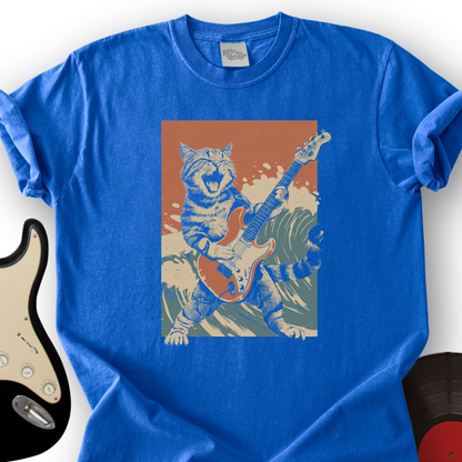 Cat Guitar Poster T-Shirt