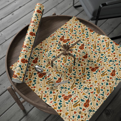 Mid-Century Jazz Band Wrapping Paper