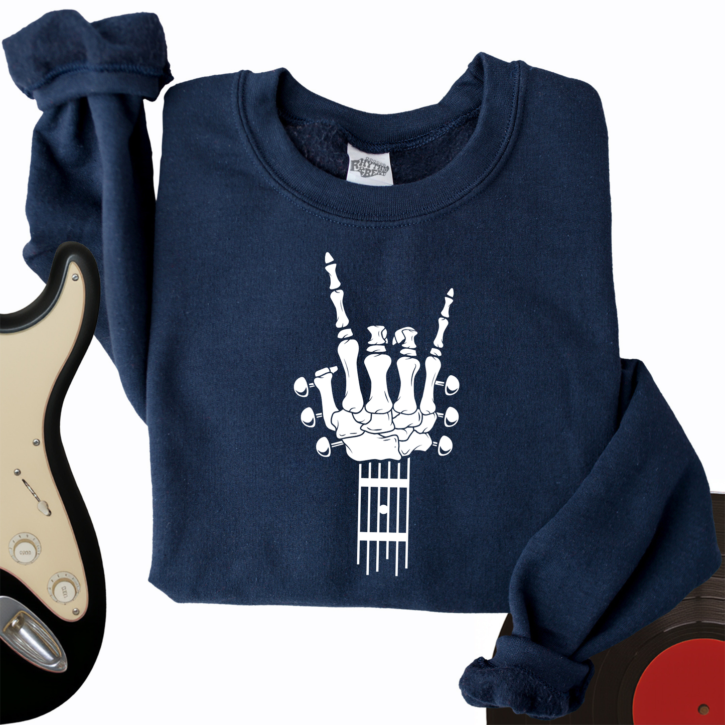 Skeleton Guitar Crewneck