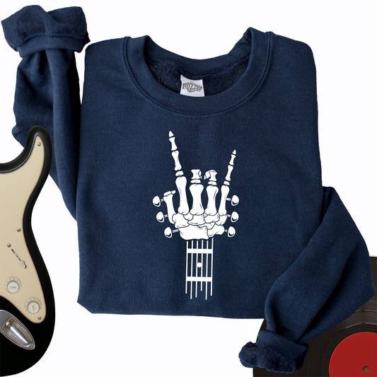 Skeleton Guitar Crewneck