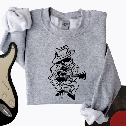 Skeleton Musician Crewneck