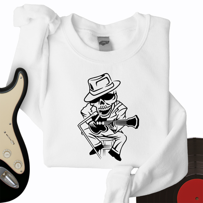 Skeleton Musician Crewneck