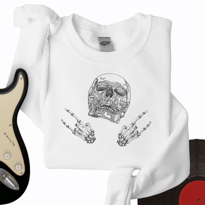 Skeleton Rock On Crewneck