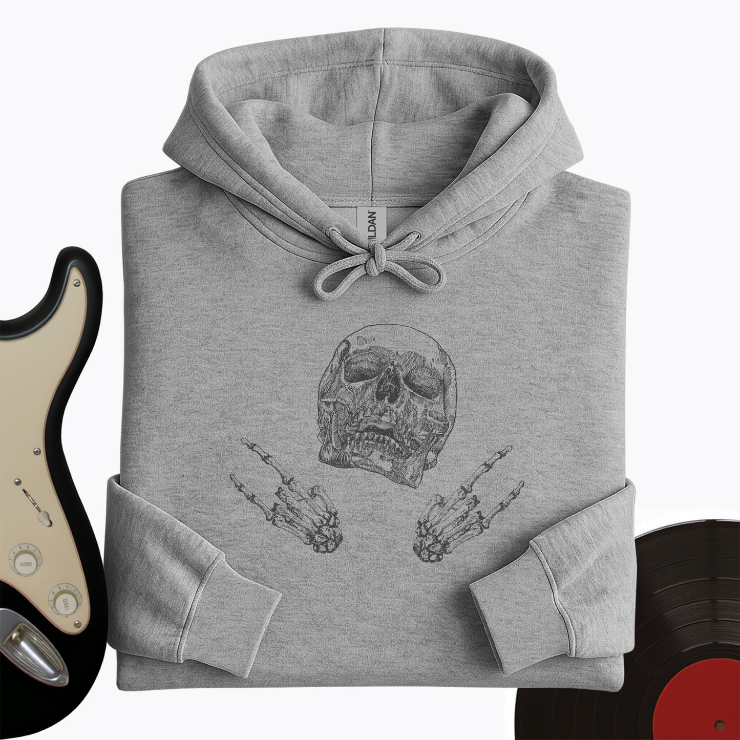 Skeleton Rock On Hoodie