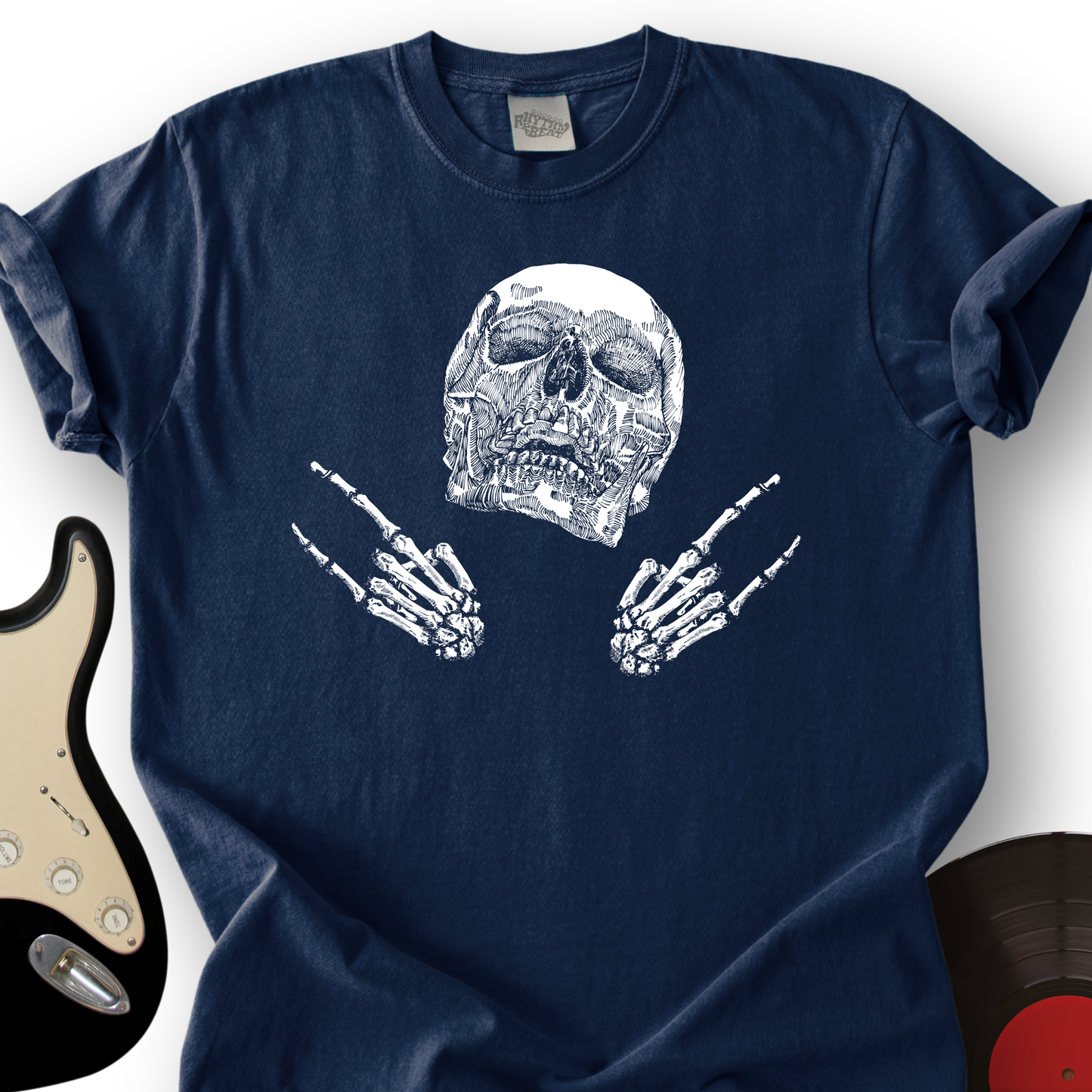 Skeleton Rock On T-Shirt