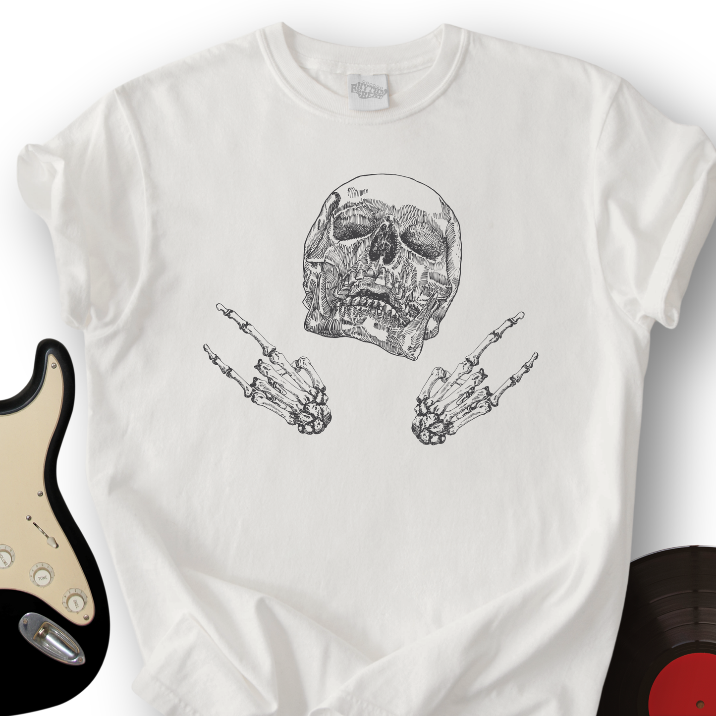 Skeleton Rock On T-Shirt