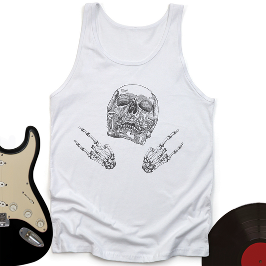 Skeleton Rock On Tank Top