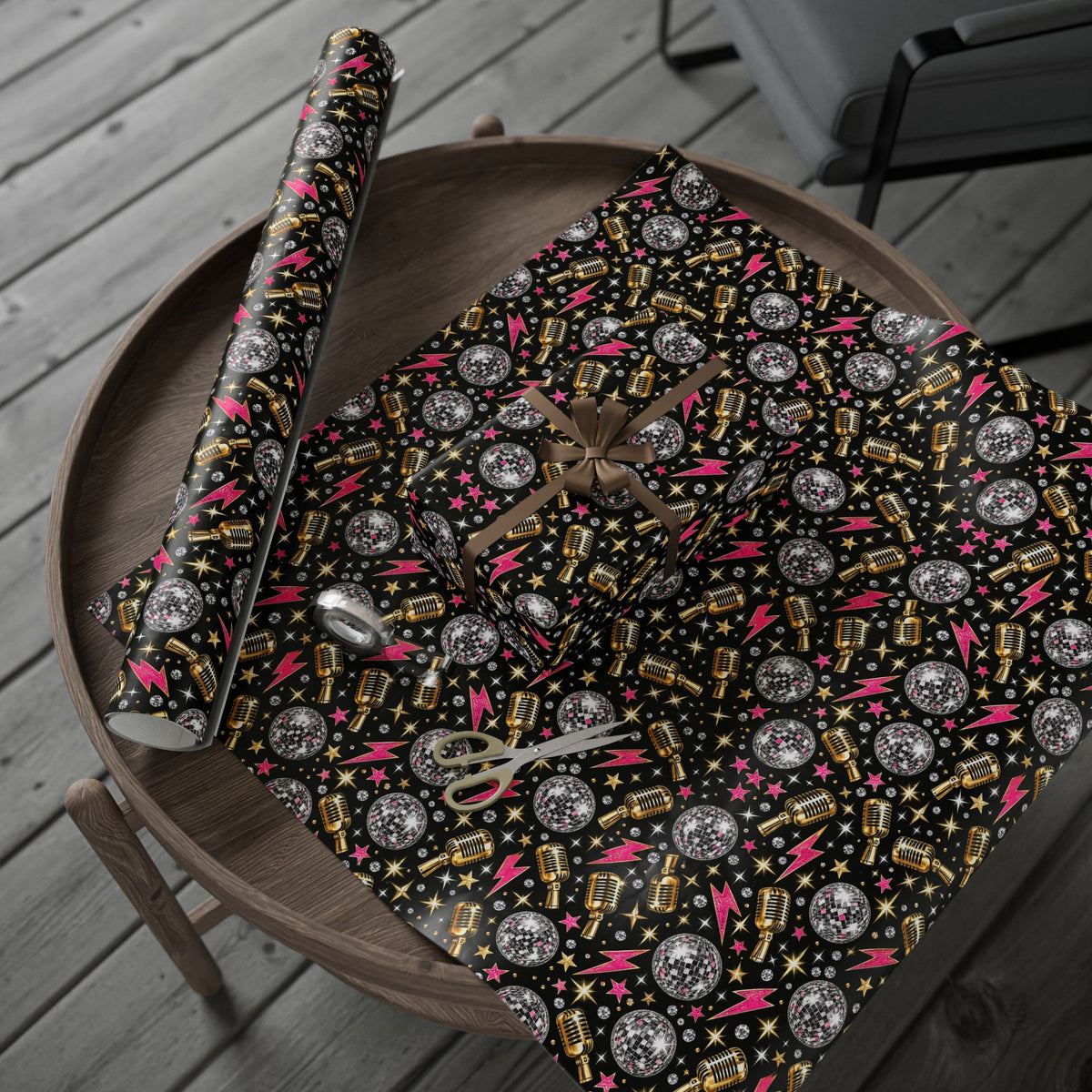Disco Rock Star Glam Wrapping Paper