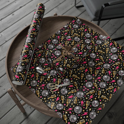 Disco Rock Star Glam Wrapping Paper