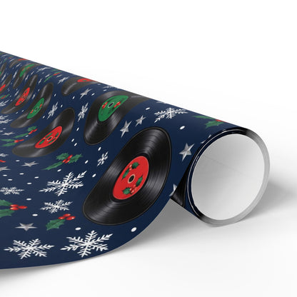 Vinyl Snowfall Christmas Wrapping Paper
