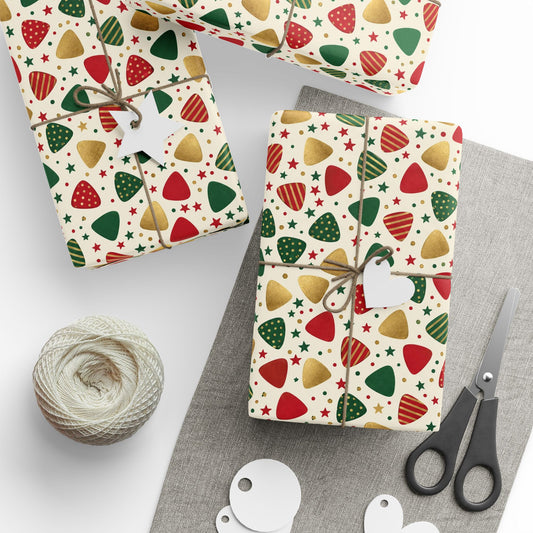 Guitar Pick Confetti Holiday Wrapping Paper