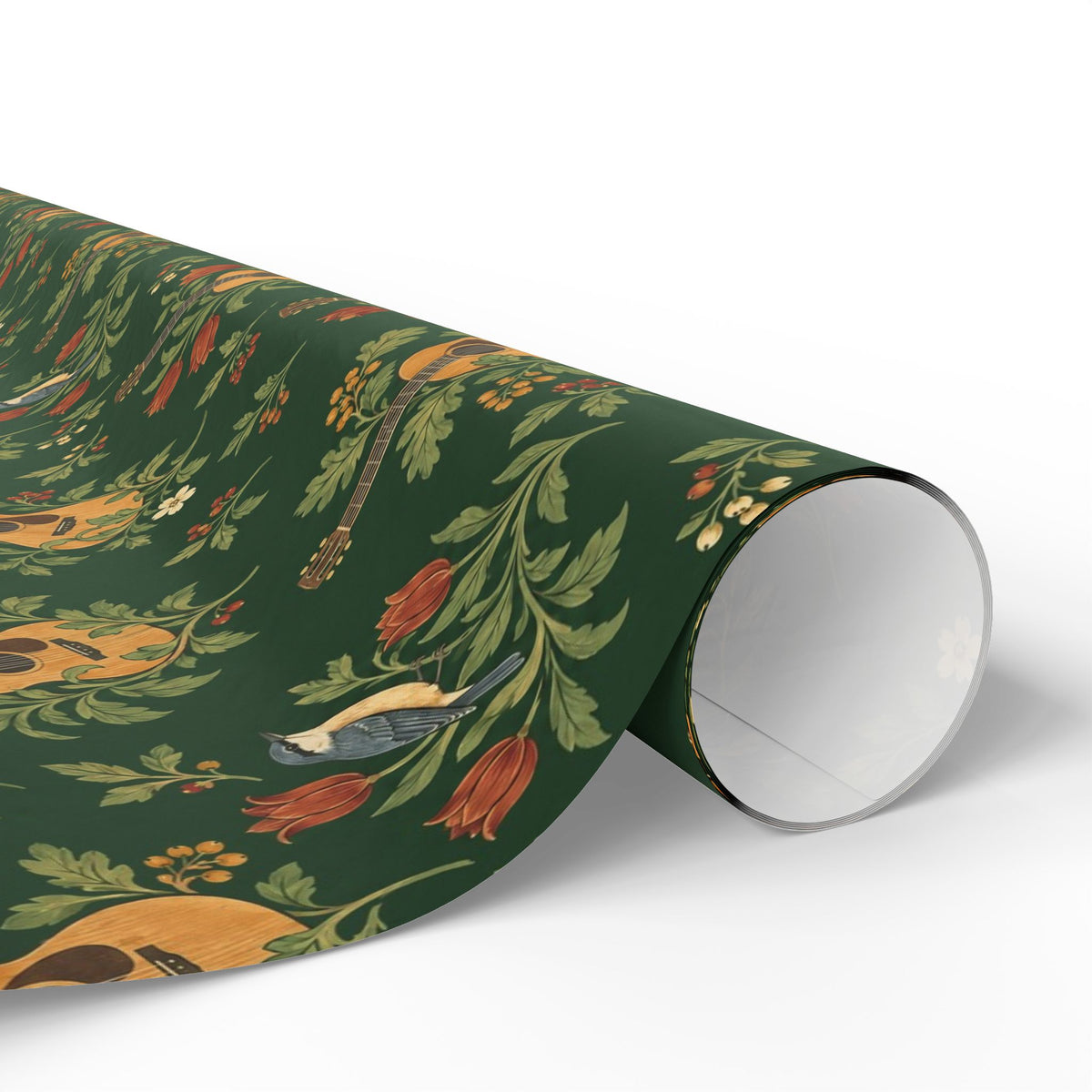 Guitar Botanical Toile Wrapping Paper