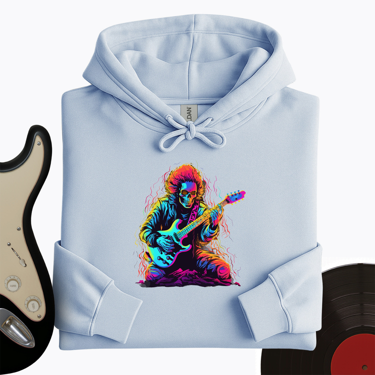 Pastel Skeleton Guitar Hoodie
