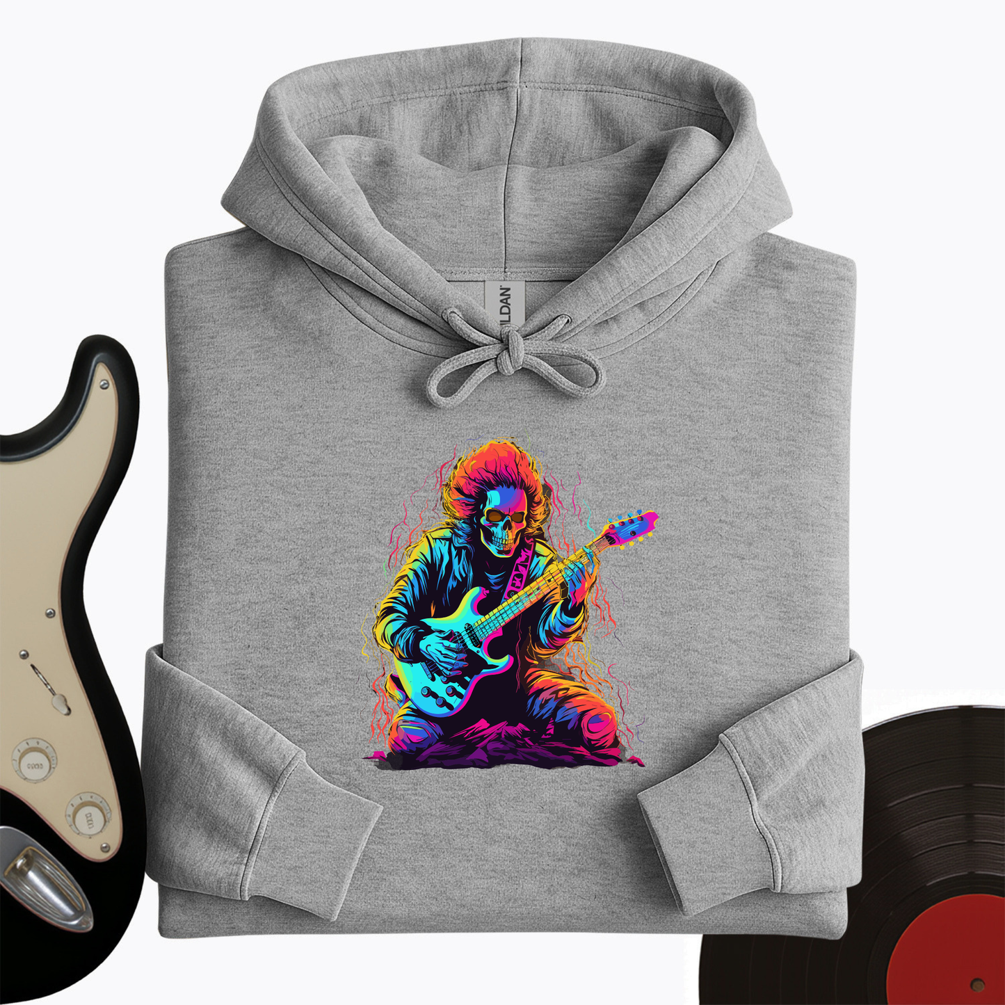 Pastel Skeleton Guitar Hoodie