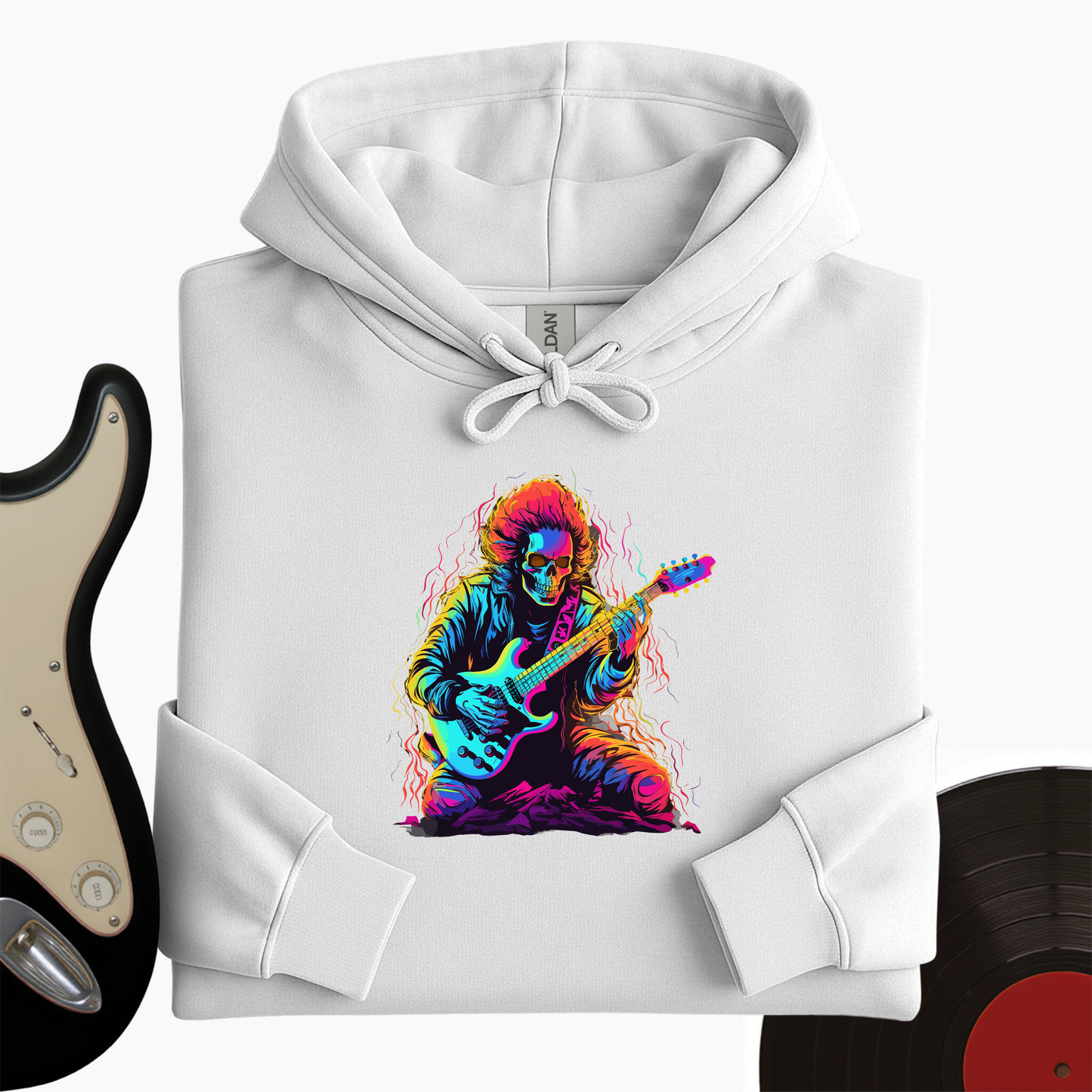 Pastel Skeleton Guitar Hoodie