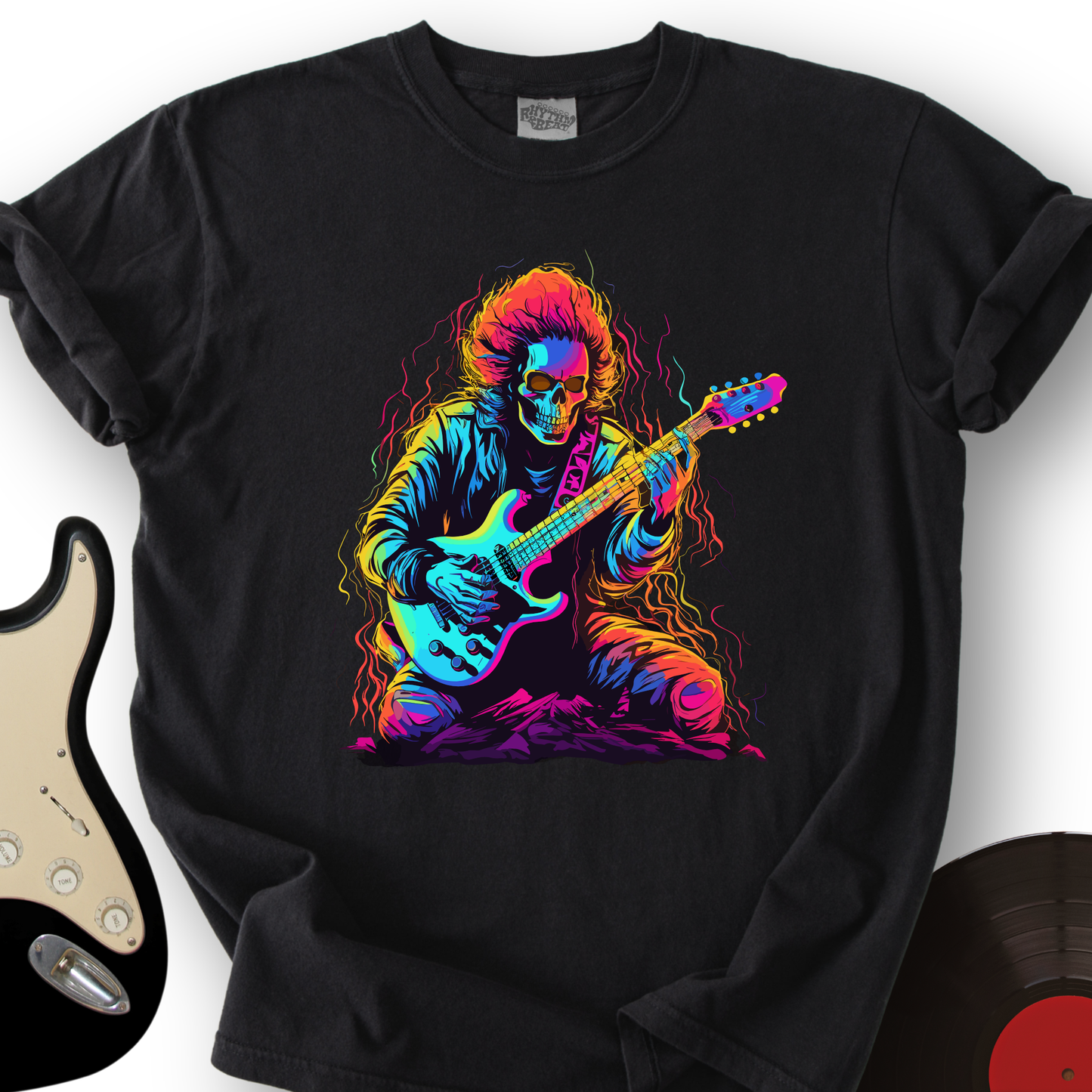 Pastel Skeleton Guitar T-Shirt