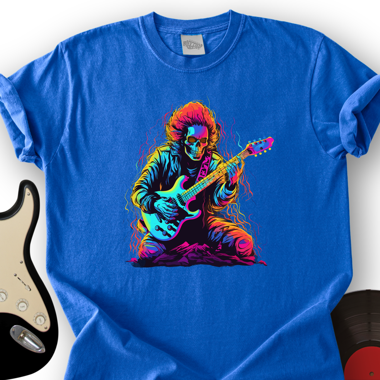 Pastel Skeleton Guitar T-Shirt