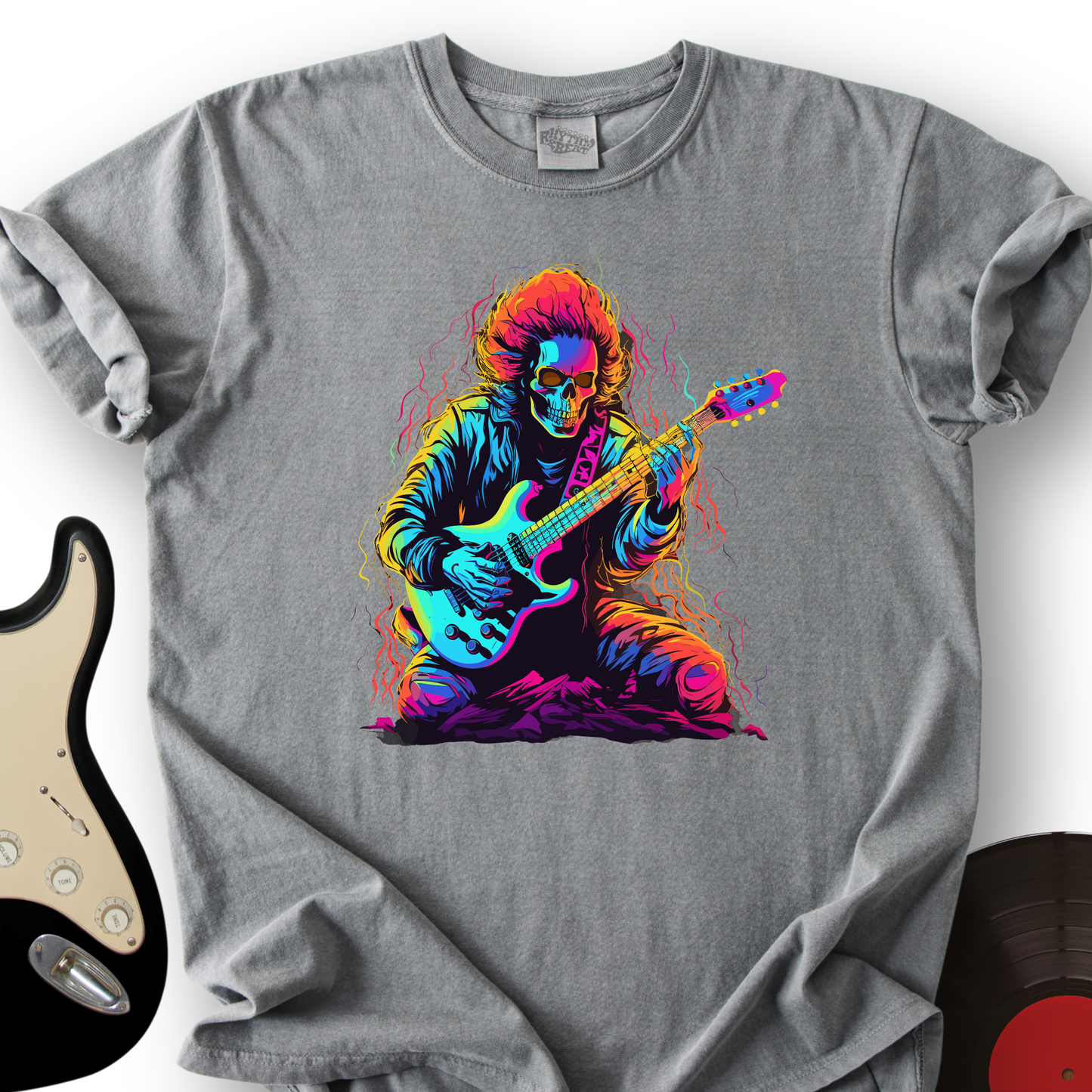 Pastel Skeleton Guitar T-Shirt