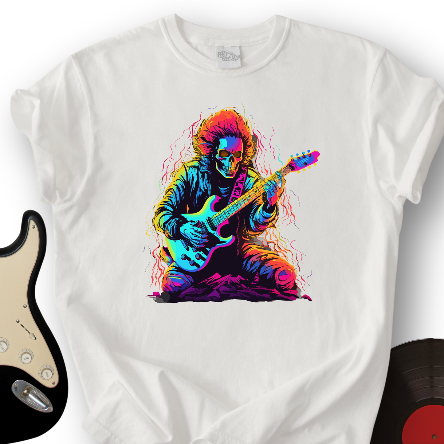 Pastel Skeleton Guitar T-Shirt