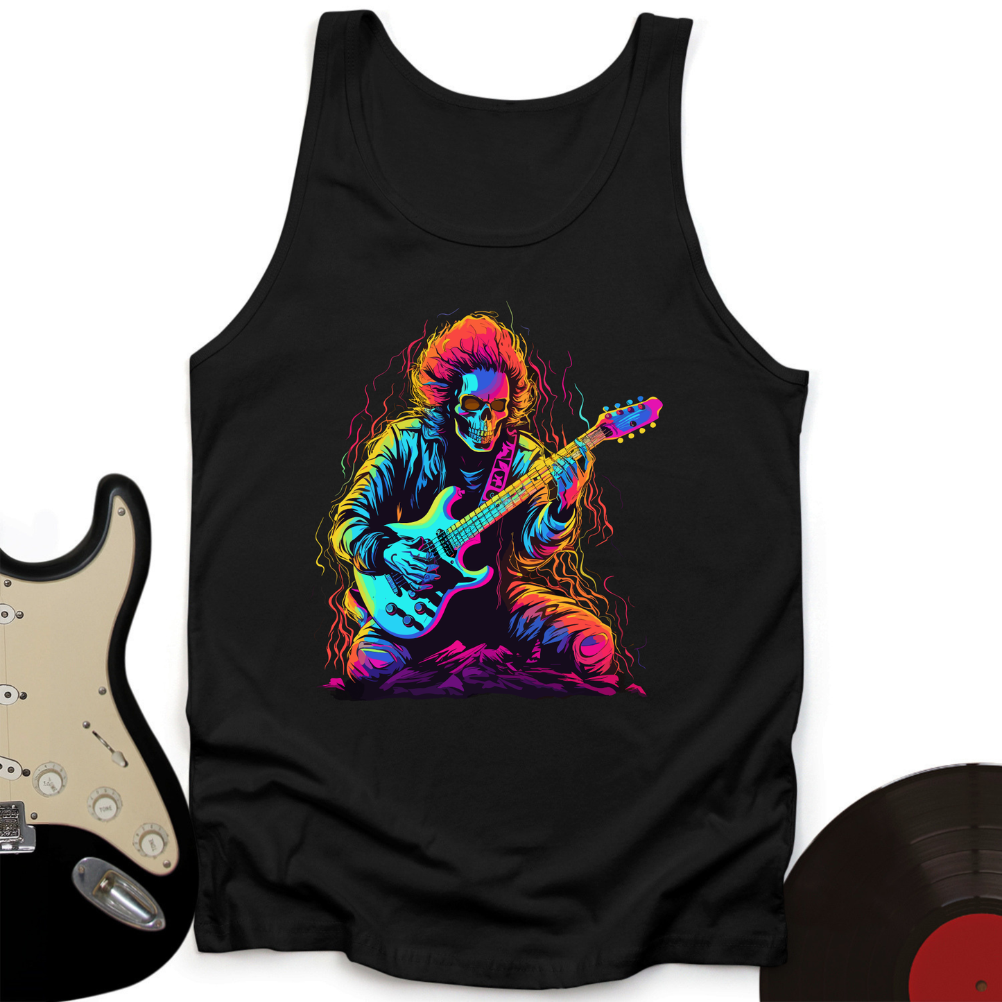 Pastel Skeleton Guitar Tank Top