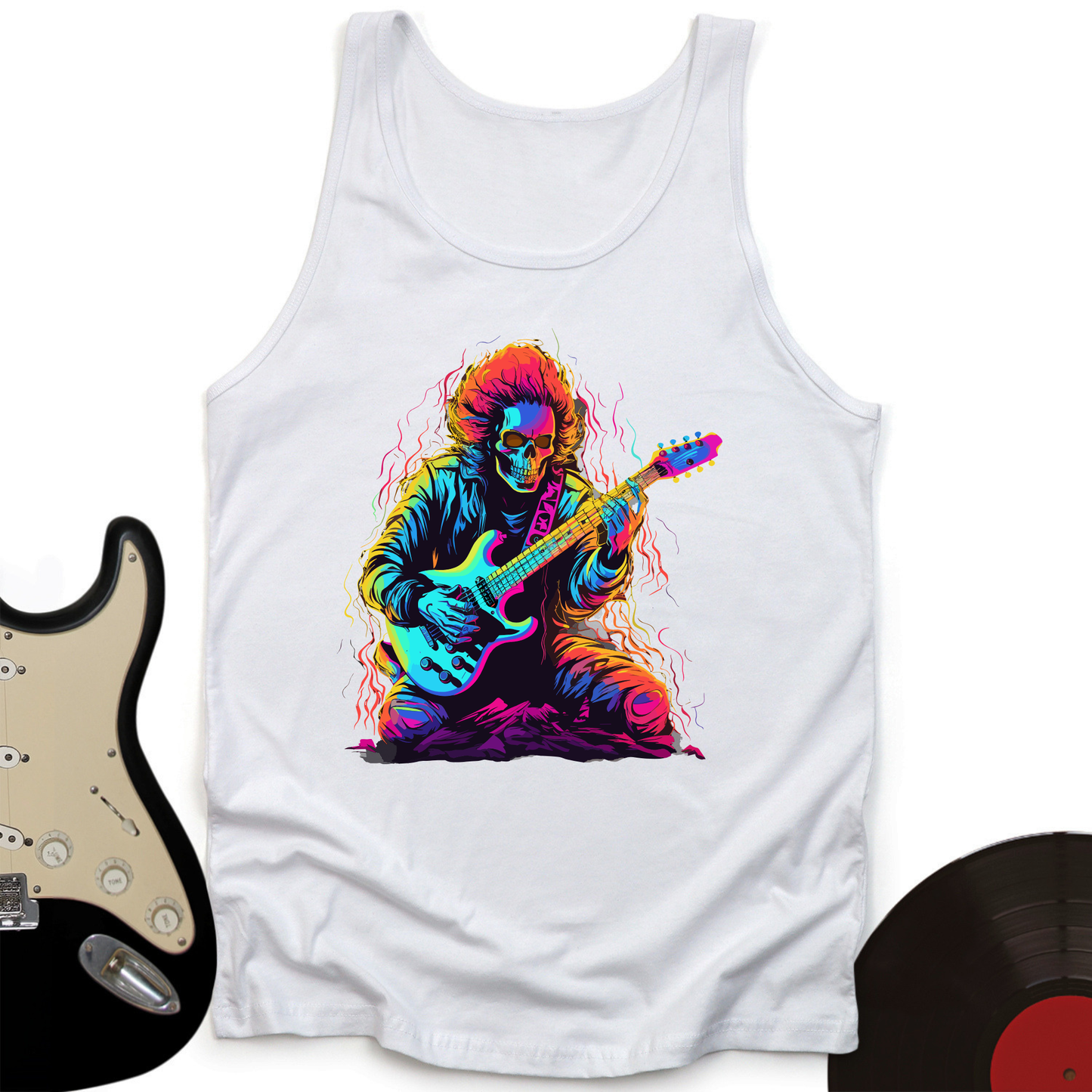 Pastel Skeleton Guitar Tank Top