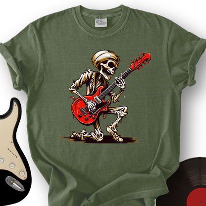 Skeleton Guitar Cartoon T-Shirt