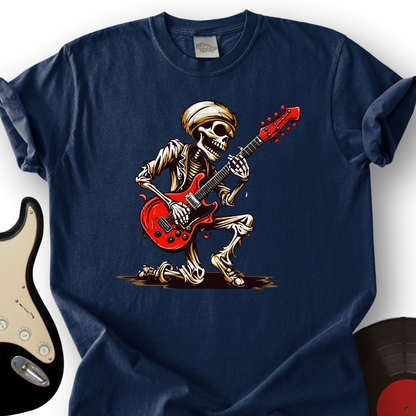 Skeleton Guitar Cartoon T-Shirt