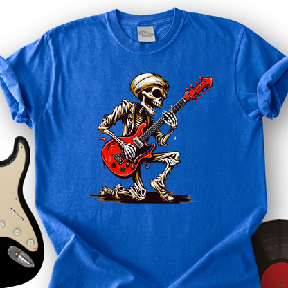Skeleton Guitar Cartoon T-Shirt