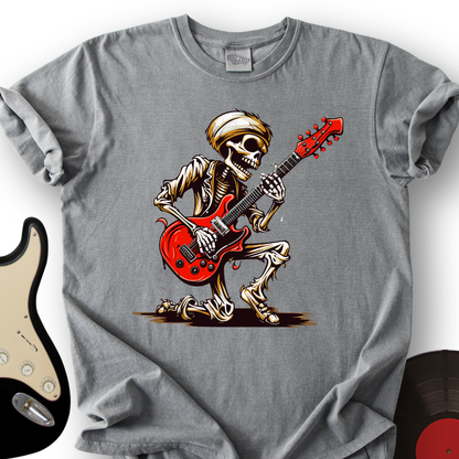 Skeleton Guitar Cartoon T-Shirt