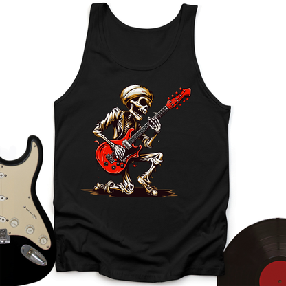 Skeleton Guitar Cartoon Tank Top
