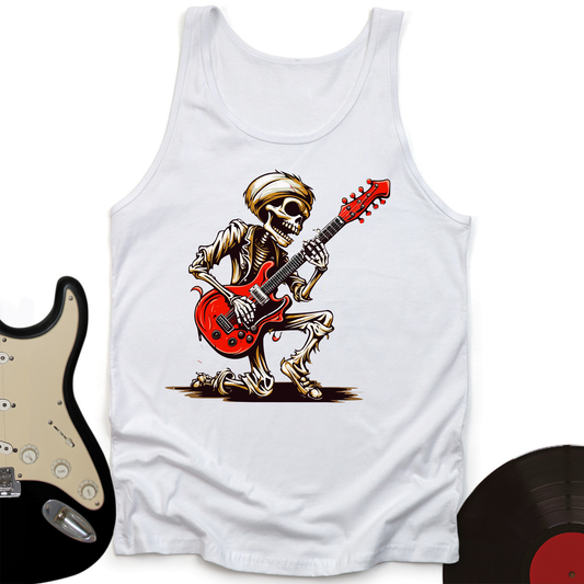 Skeleton Guitar Cartoon Tank Top