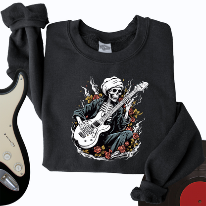 Skeleton Playing Music Crewneck