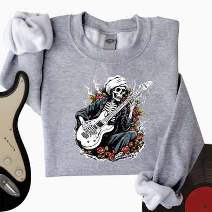 Skeleton Playing Music Crewneck