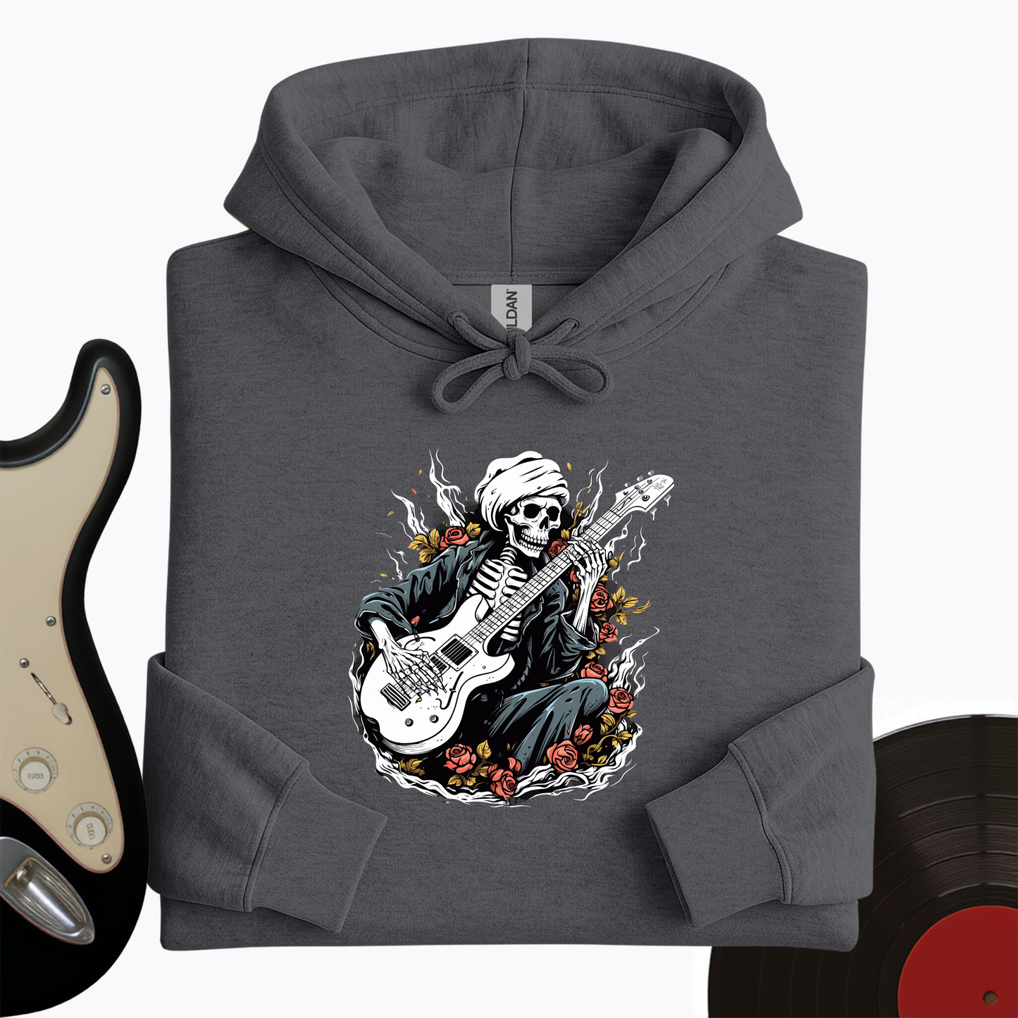 Skeleton Playing Music Hoodie