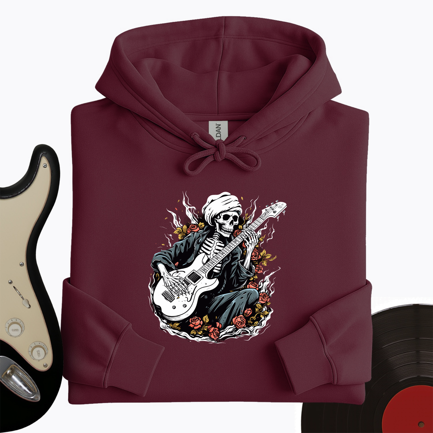 Skeleton Playing Music Hoodie
