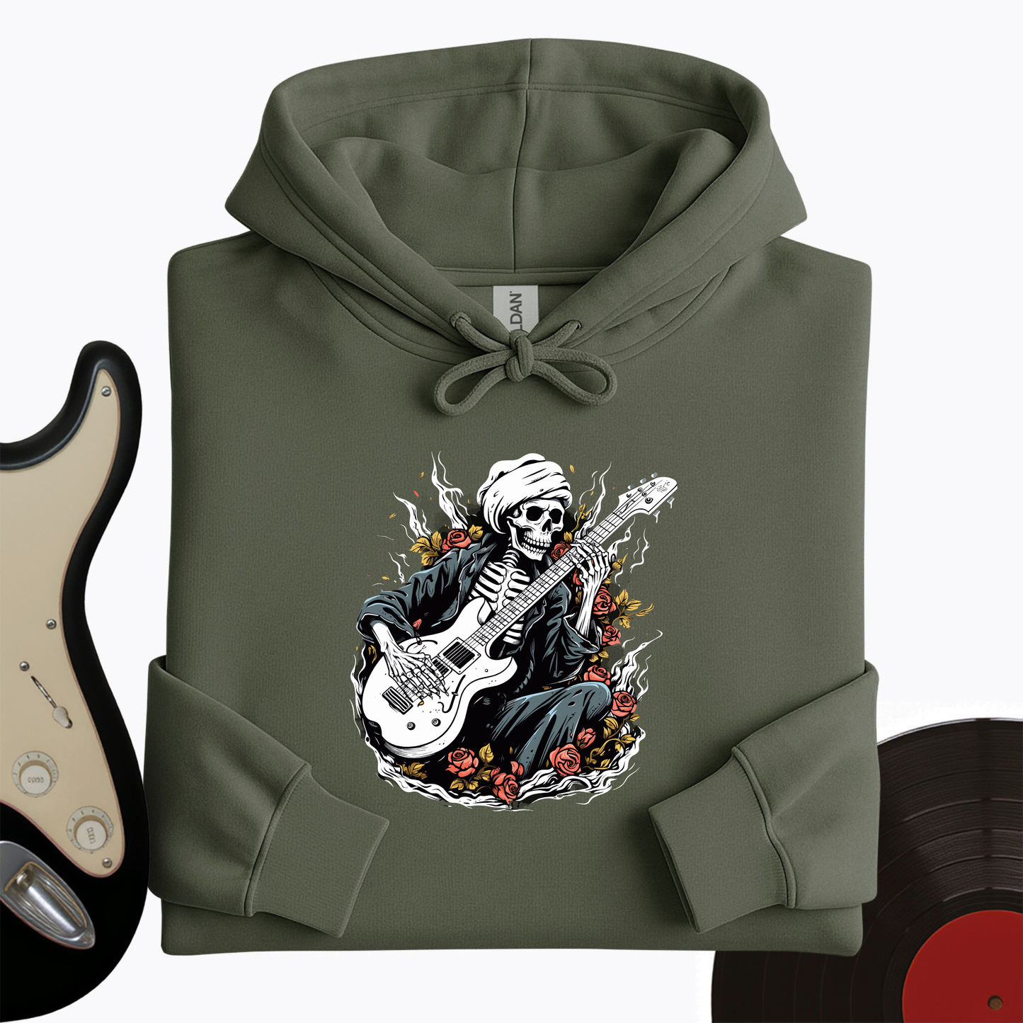 Skeleton Playing Music Hoodie