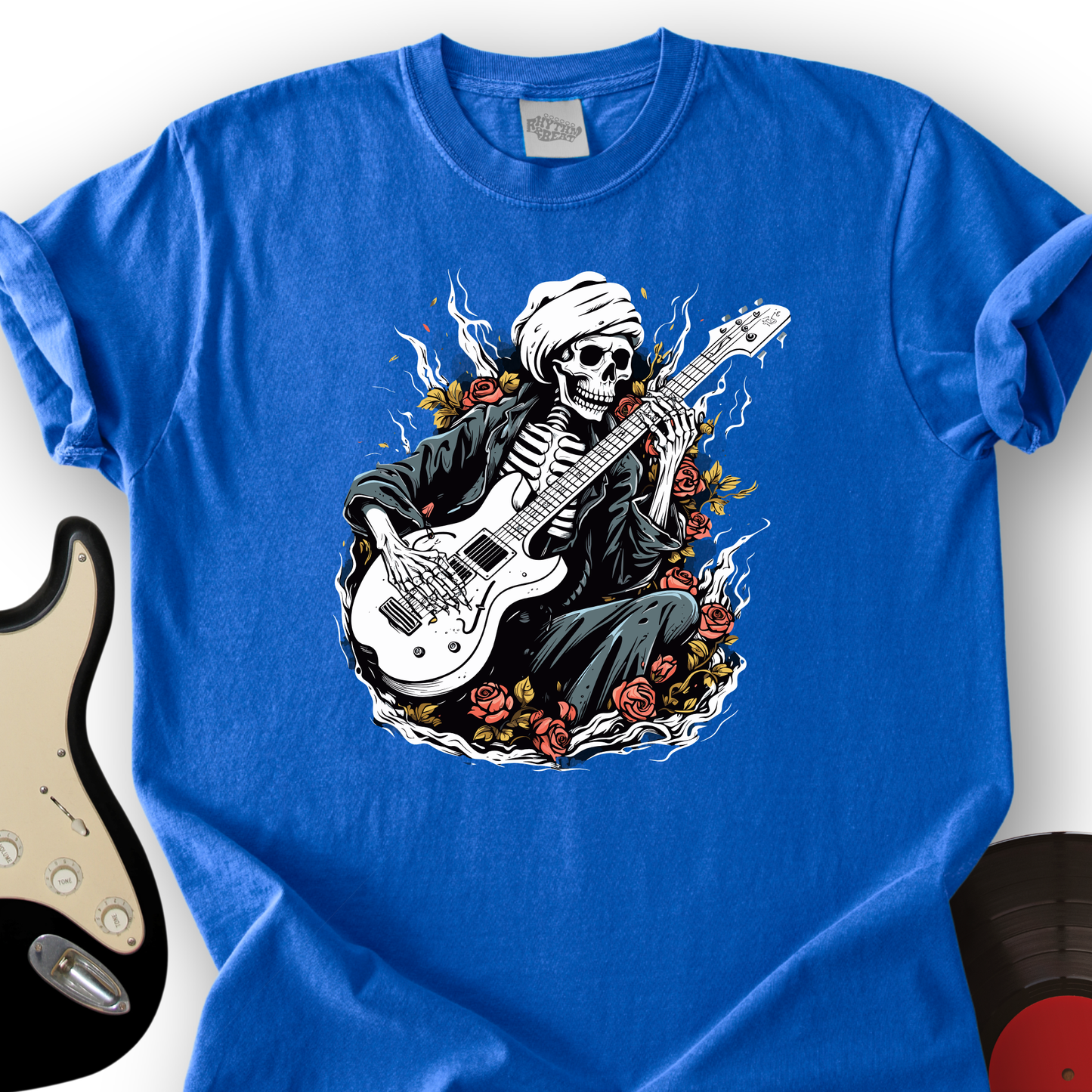 Skeleton Playing Music T-Shirt