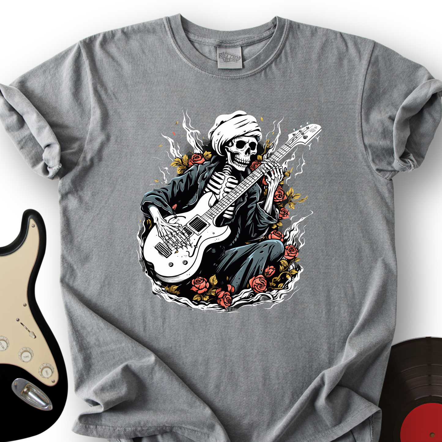 Skeleton Playing Music T-Shirt