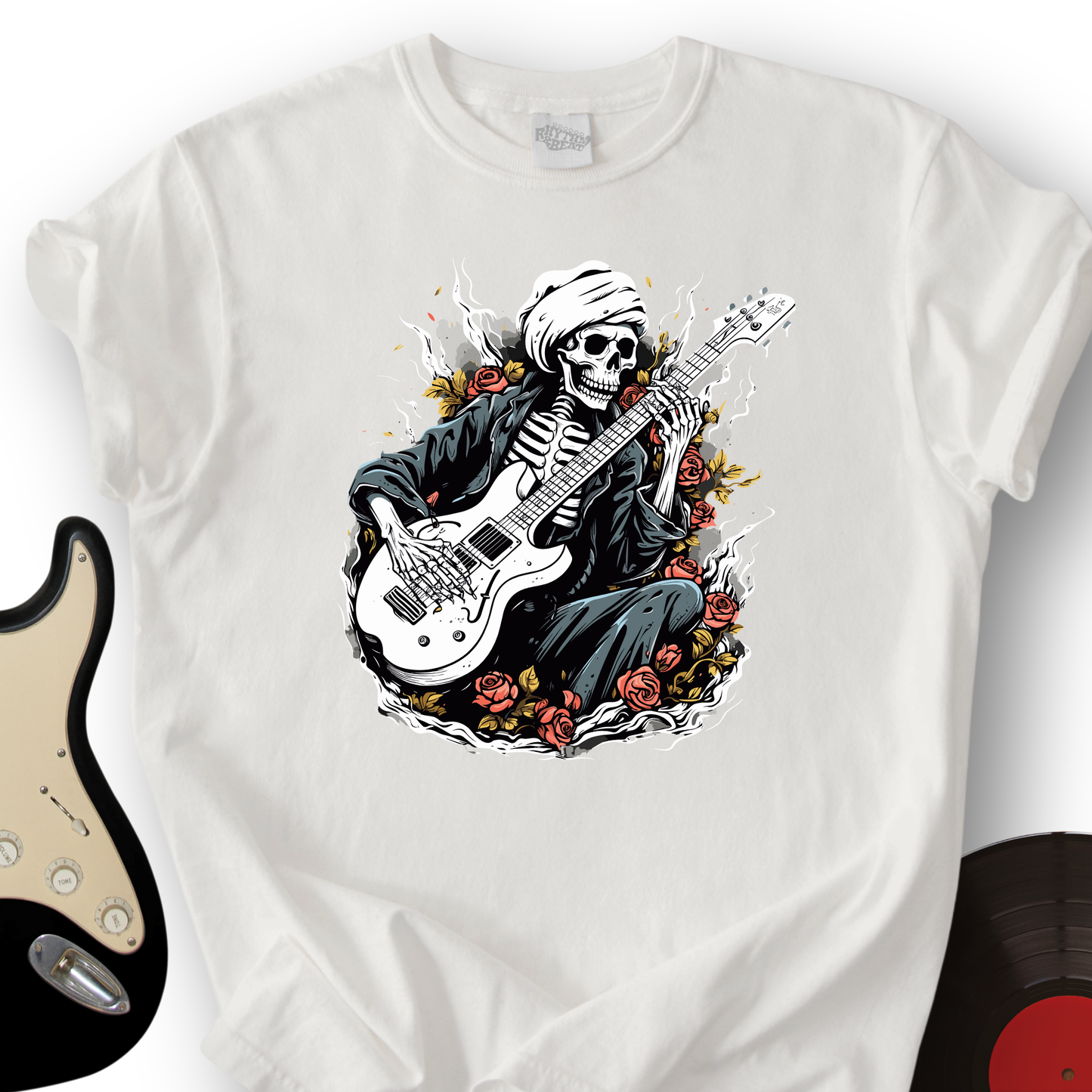 Skeleton Playing Music T-Shirt