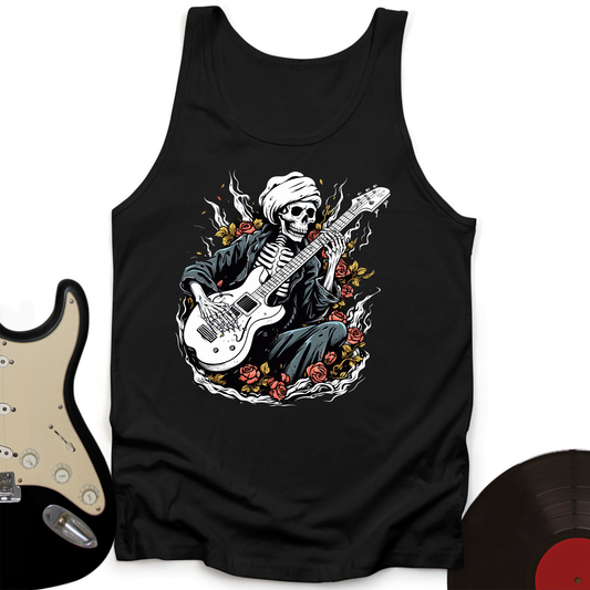 Skeleton Playing Music Tank Top