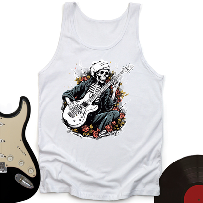 Skeleton Playing Music Tank Top