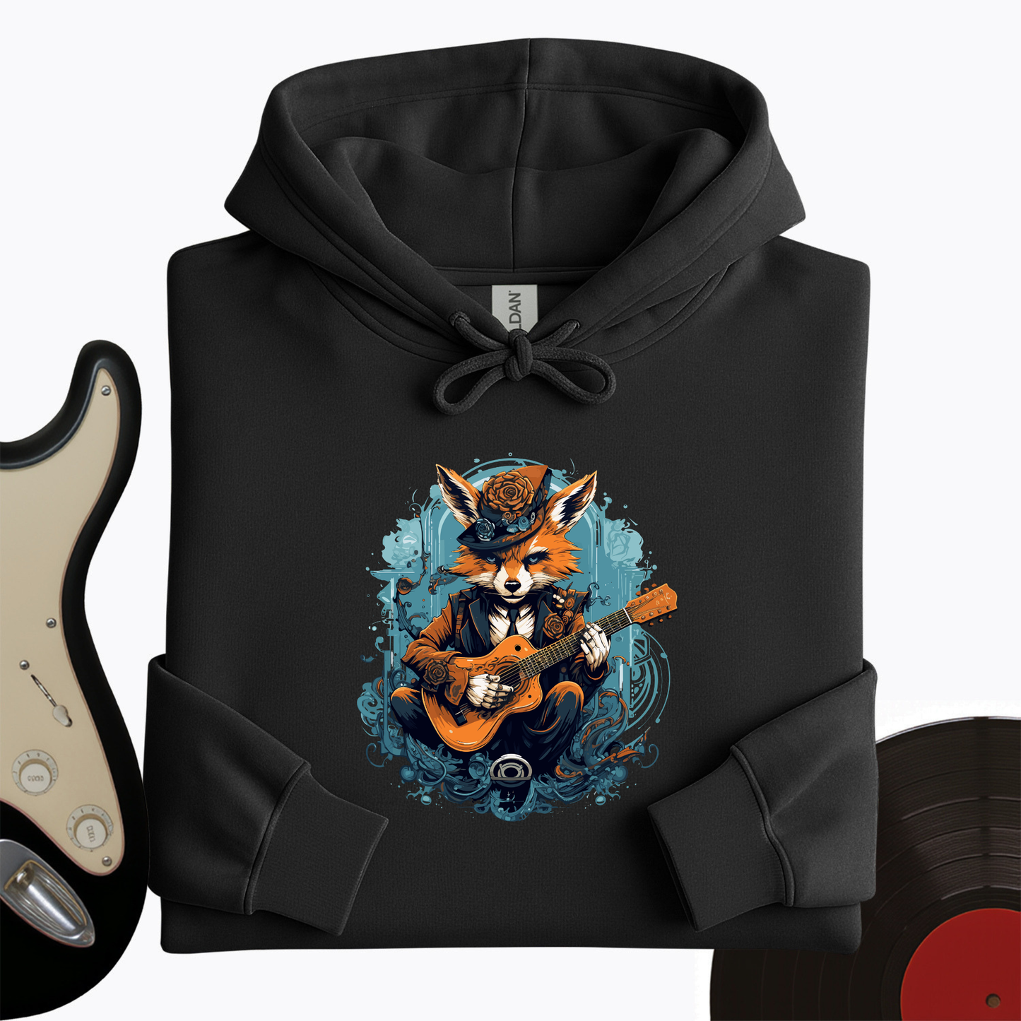 Fox Playing Guitar Hoodie
