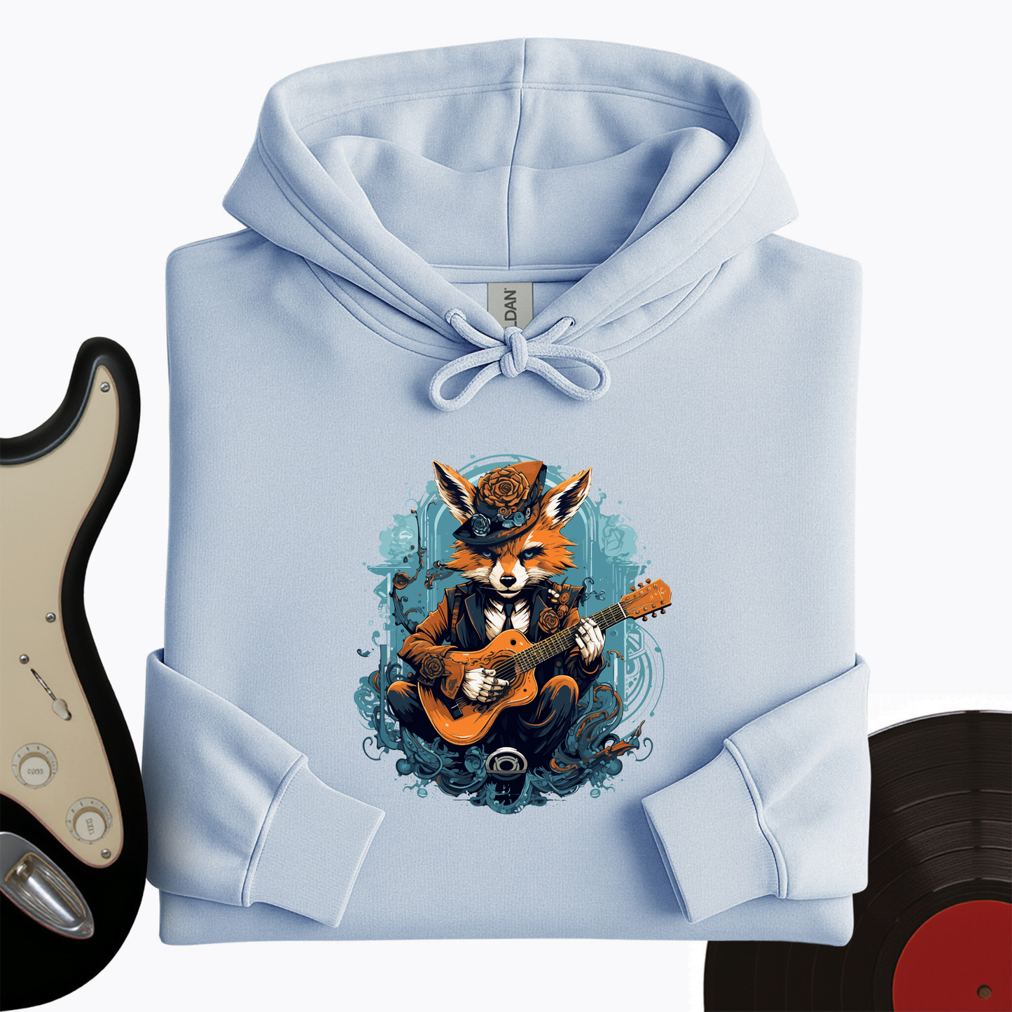 Fox Playing Guitar Hoodie