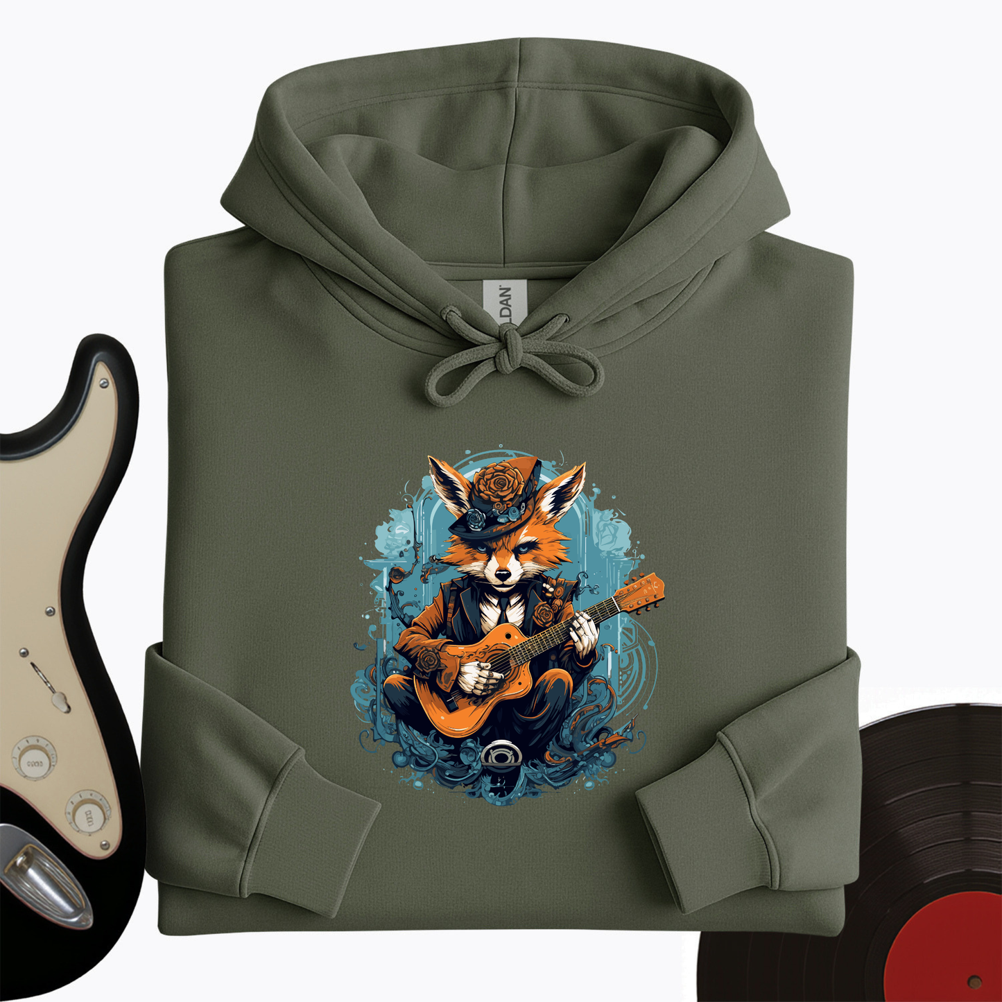 Fox Playing Guitar Hoodie